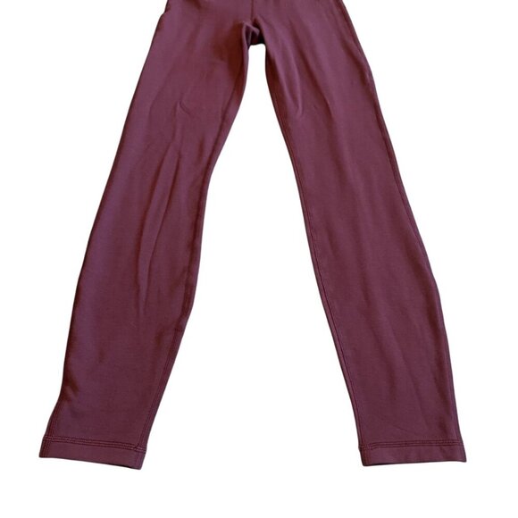Lululemon Wunder Lounge Super High-Rise Tight 28" Red Merlot Leggings Size 2 - Picture 4 of 13